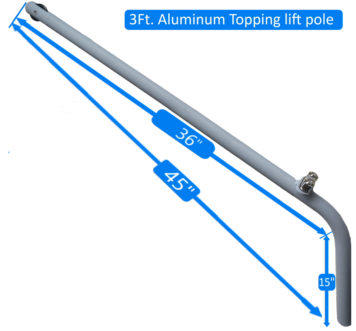 Topping Lift Pole - Powder coated  3Ft.