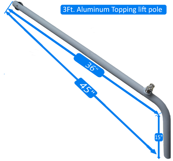 Topping Lift Pole - Powder coated 3Ft.