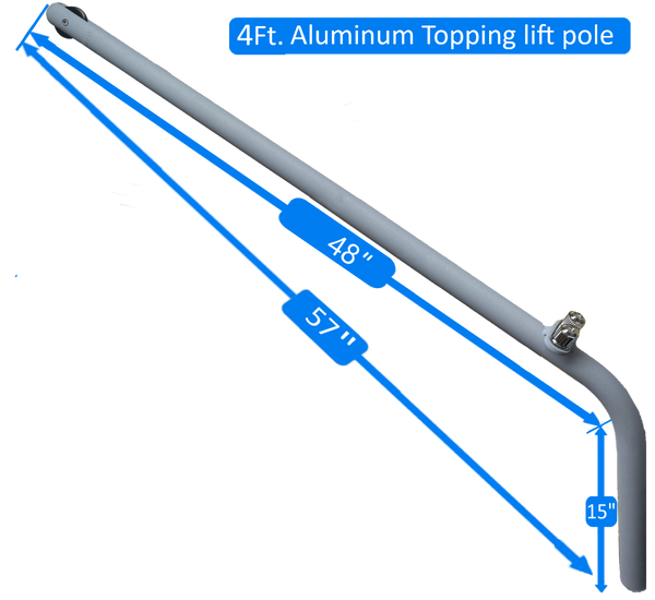 Topping Lift Pole Powder coated 4Ft.