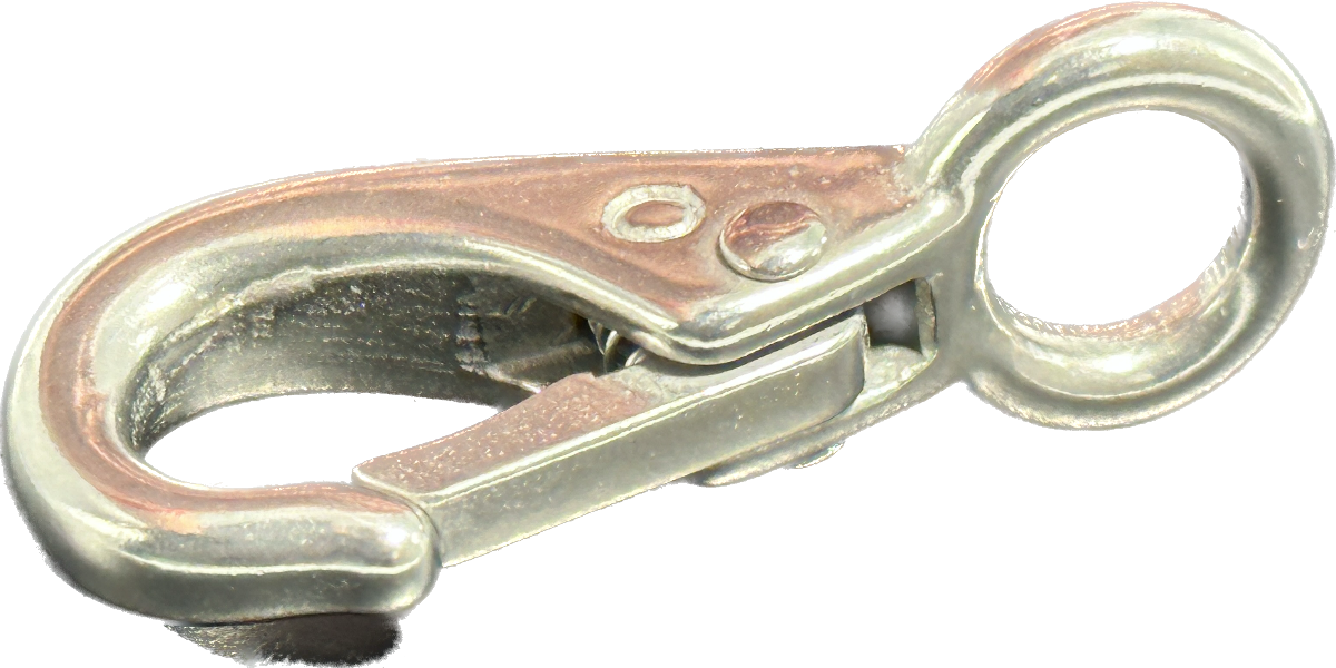 Solid fixed Stainless Steel Eye Snap Hook 90' 3/8