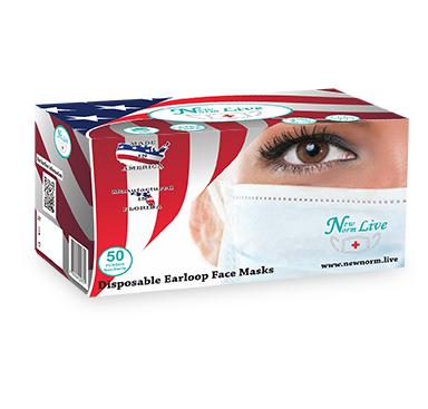 White Premium Disposable Face Mask Box of 50 masks