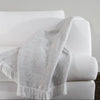 Sunbrella Herringbone Indoor Outdoor Throw Cloud color