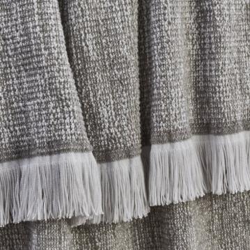 Sunbrella Crosshatch Indoor Outdoor Throw Smoke color
