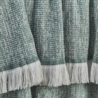 Sunbrella Crosshatch Indoor Outdoor Throw Spa color