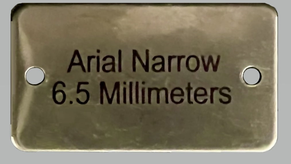 Laser engraved 316 SS - fender hook nameplate - Canvasdesigners