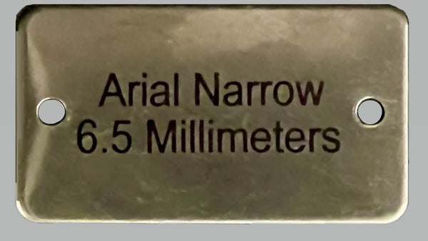 Laser engraved 316 SS - fender hook nameplate - Canvasdesigners