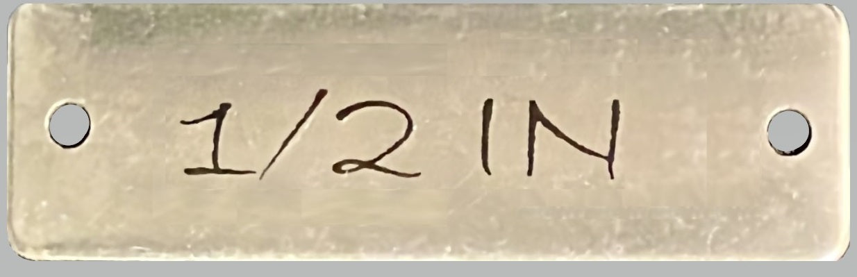 Laser engraved 316 SS - fender hook nameplate - Canvasdesigners