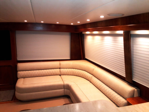 Custom blinds on yacht premium window treatments enhance and elevate your yacht