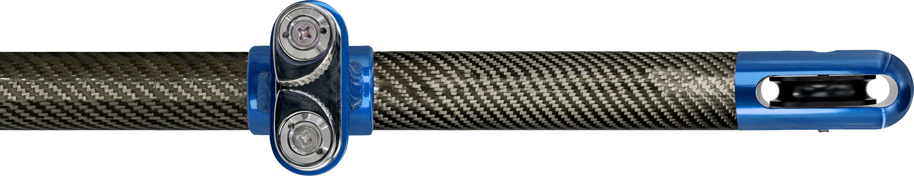 carbon fiber sunfly shade pole blue anodized