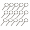 Set of metal boat cockpit cover pins eyelets on a white background