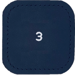 WOW number 3 Navy leather texture sample