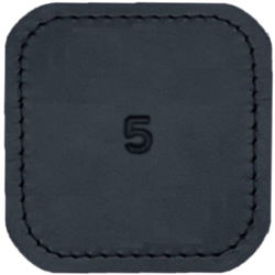 WOW number 5 Gloss black leather texture sample