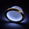 Stainless steel lighted cup holder insert with white LED ring illuminated