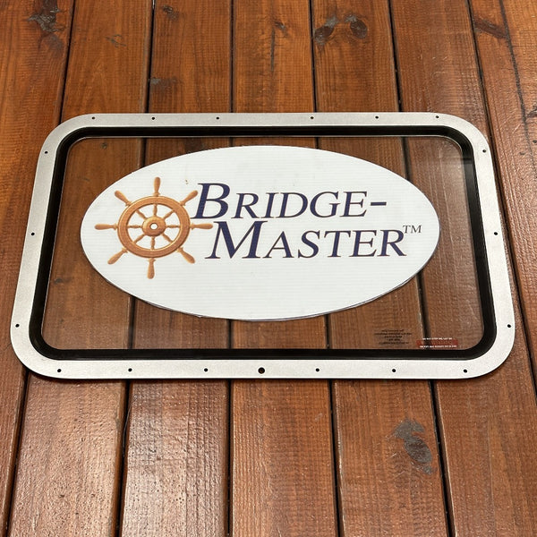 bridge master clear glass window insert silver color frame 18 by 28