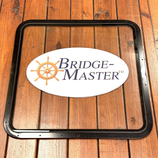bridge master clear glass window insert black color frame