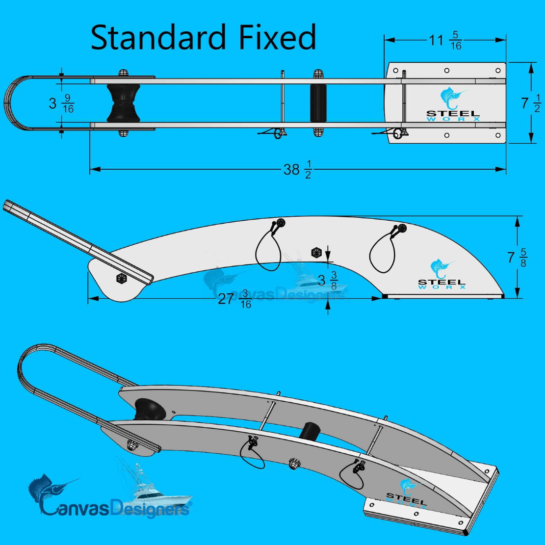 Viking sportfish Standard stainless Fixed Anchor Fairlead